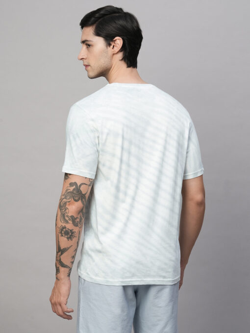 Men's Blue Cotton Regular Fit Tshirt - Image 5