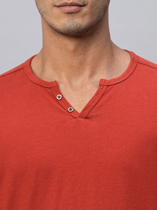 Men's Brick Cotton Regular Fit Tshirts - Image 6