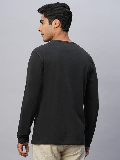 Men's Grey Cotton Regular Fit Tshirts - Image 5