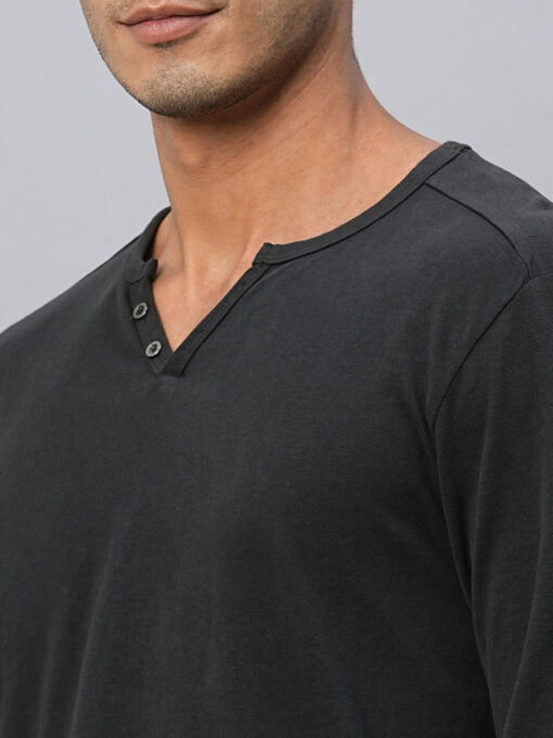 Men's Grey Cotton Regular Fit Tshirts - Image 7