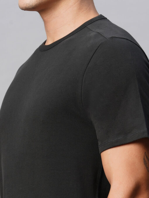 Men's Cotton Grey Regular Fit Tshirt - Image 7