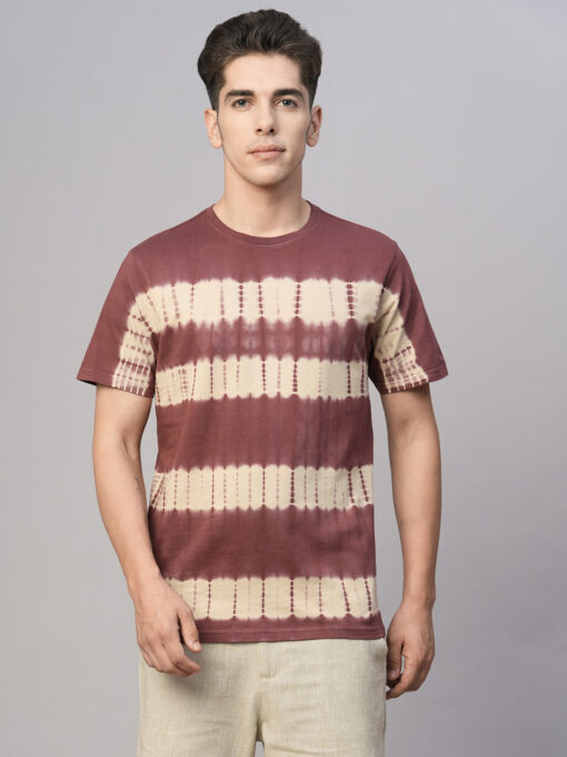 Men's Rust Cotton Regular Fit Tshirt - Image 2