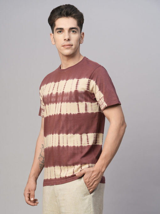 Men's Rust Cotton Regular Fit Tshirt - Image 3