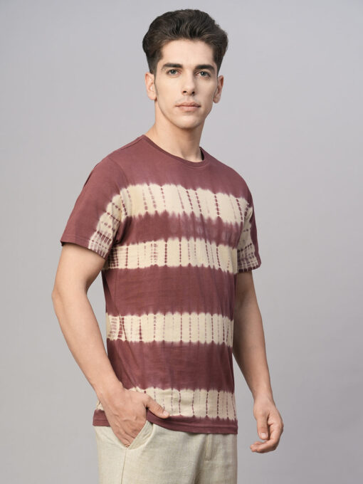 Men's Rust Cotton Regular Fit Tshirt - Image 4