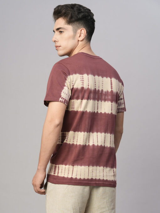 Men's Rust Cotton Regular Fit Tshirt - Image 5