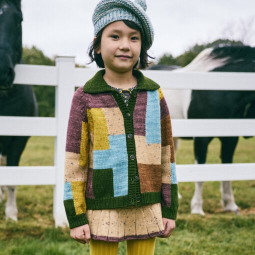 Hand Knit Merino Wool Skating Pond Skirt - Camel Confetti - Image 4