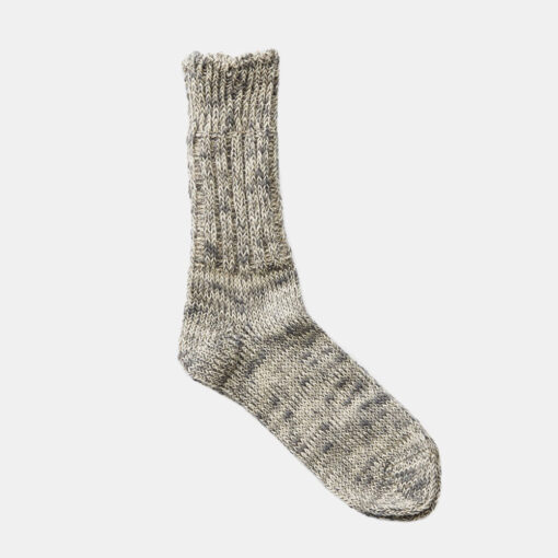 Linen Cotton Mix Socks (Moon Grey) - Image 2