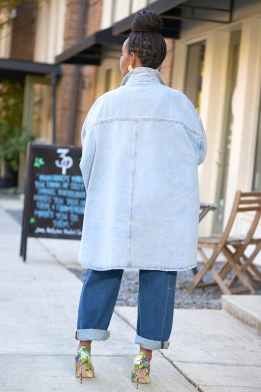 Patch Me Up Oversize Denim Shirt - Image 3