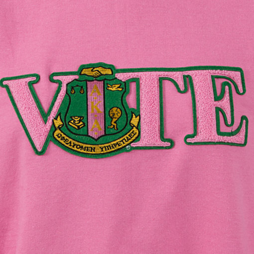 Alpha Kappa Alpha Vote Sweatshirt with Crest Chenille - Image 4