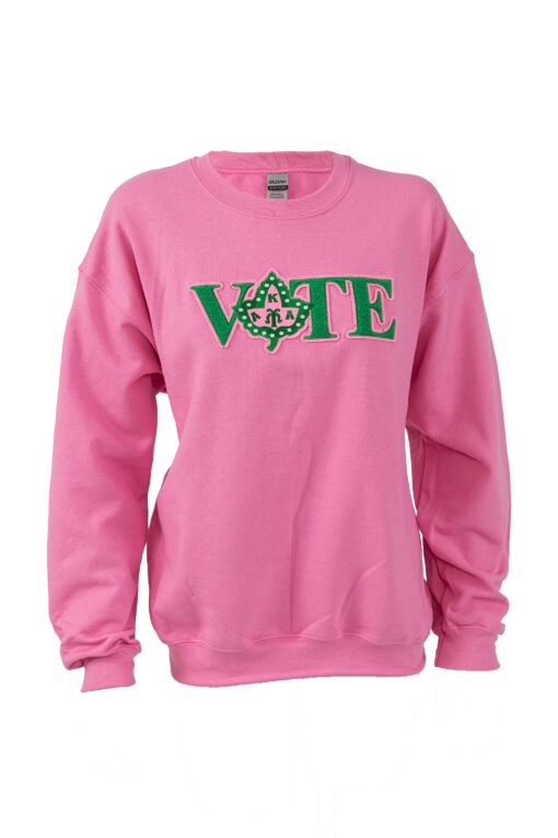 Alpha Kappa Alpha Vote Sweatshirt with Ivy Chenille - Image 3