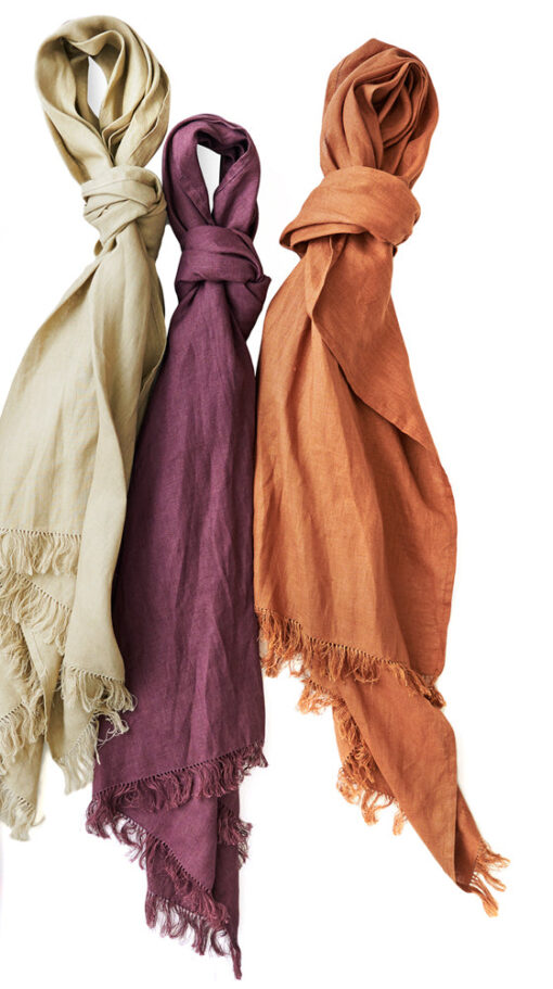 Roserie Linen Scarf (Ficelle) - Image 2