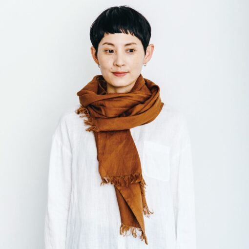 Roserie Linen Scarf (Noisette)