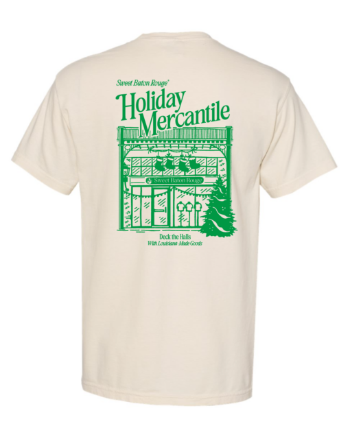 Sweet Baton Rouge Holiday Mercantile Pocket T-Shirt - Image 6