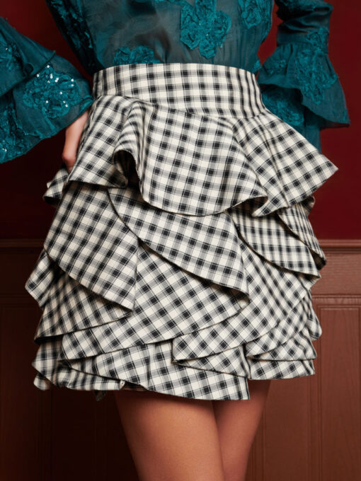 DREAM Thelma Check Ruffle Skirt - Image 5