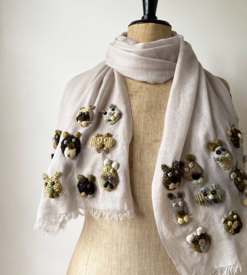 Sophie Digard / wool scarf (V4943/MR) - Image 3