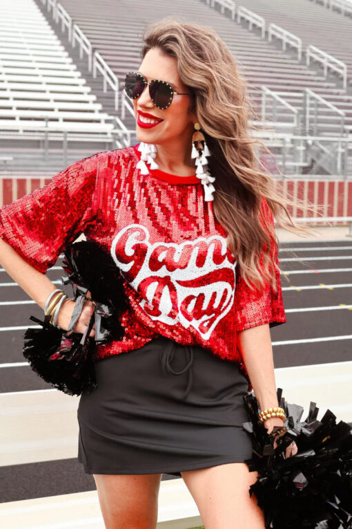 Sequin Game Day Top - 3 Color Options - Image 44