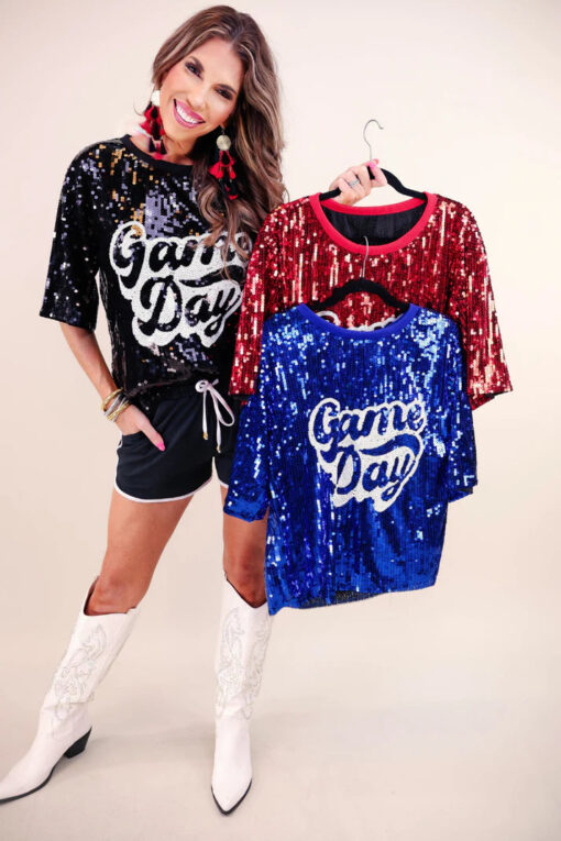 Sequin Game Day Top - 3 Color Options - Image 17