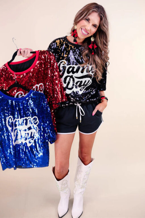 Sequin Game Day Top - 3 Color Options - Image 20