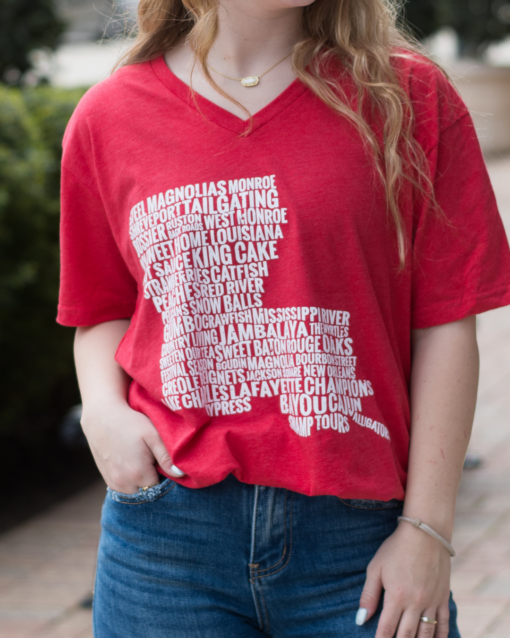 State Pride© Louisiana Map T-Shirt