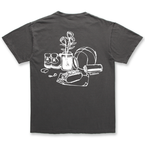 STILL LIFE WASHED TEE - GREY