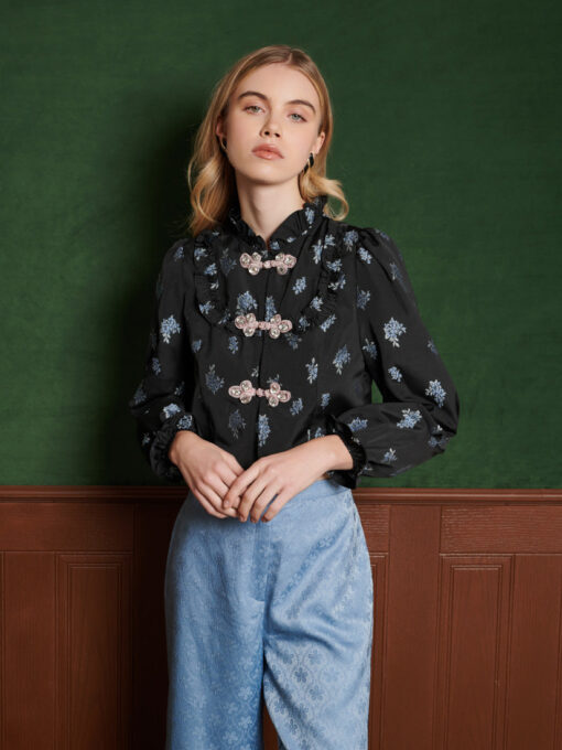 Onyx Floral Top