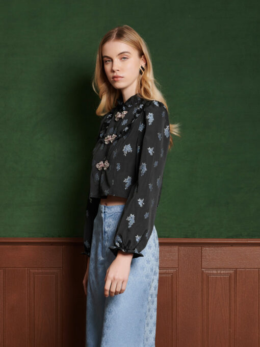 Onyx Floral Top - Image 2