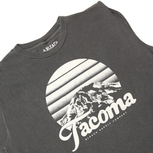 Tahoma Sunset Women's Muscle T-shirt- Faded Black/Clay - Image 2