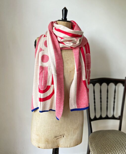 wolvis / scarf GUNTA coral (red / maxi) - Image 3