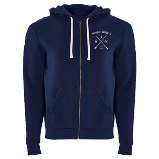 Unisex Zip-up Hoodie | HM X | Navy - Image 3