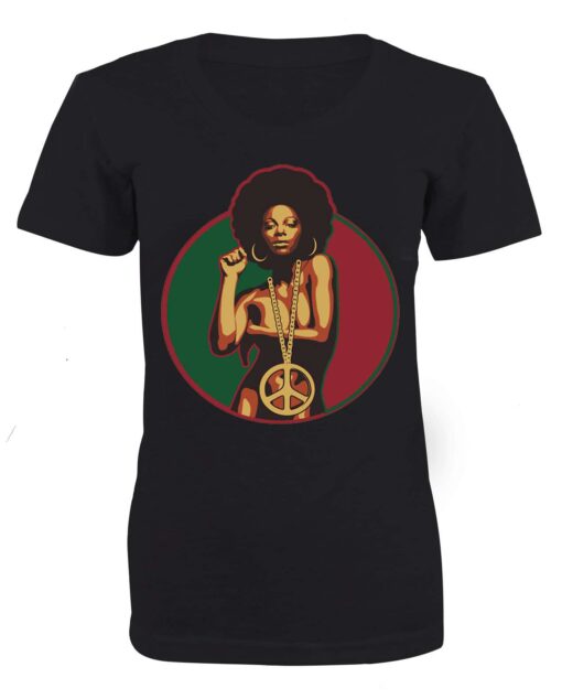 Afro Power Woman T-shirt - Image 2