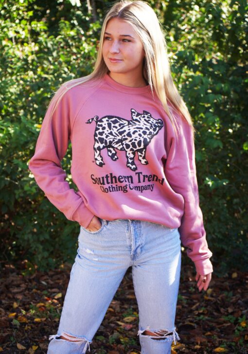 Animal Print Pig Sweatshirt