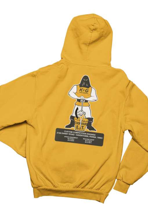 K&G Speed Associates Gold Hoodie Pullover Sweatshirt