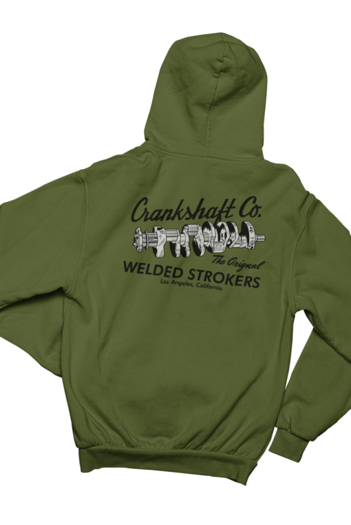 CRANKSHAFT CO. Welded Strokers Military Green Hoodie Pullover