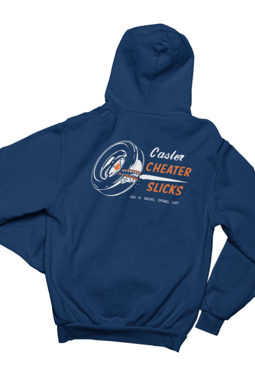 CASLER CHEATER SLICKS Navy Hoodie Sweatshirt Pullover