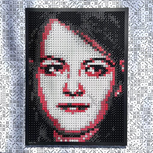 4 left - BLACK - Meg White to 55 - Dice portrait