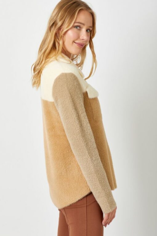 Color Block Sweater Jacket - Image 3