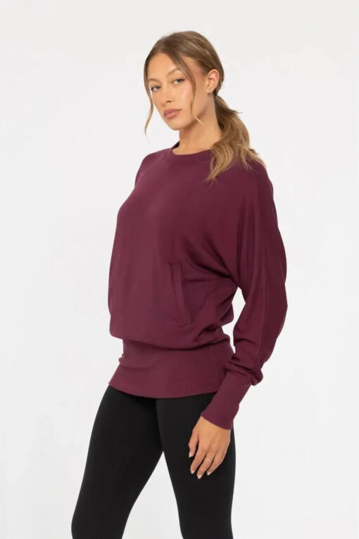 Plum Brushed Sweatshirt - Image 2