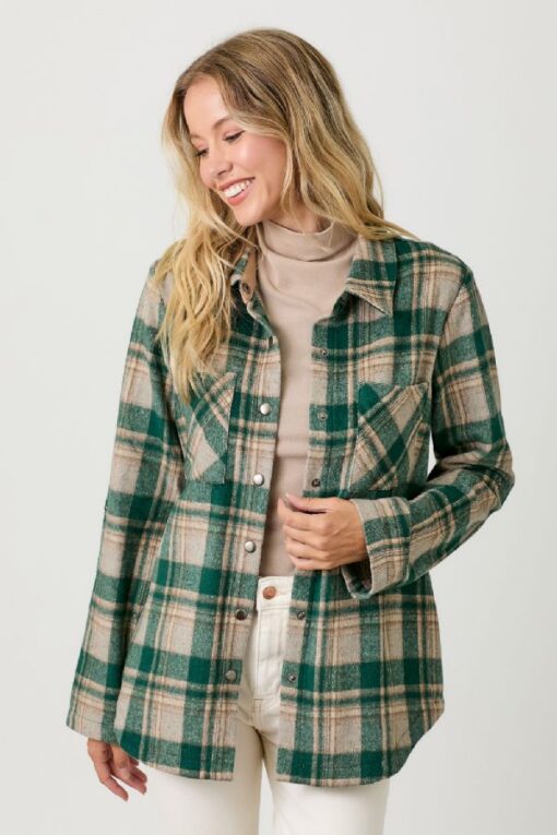 Green Plaid Shacket