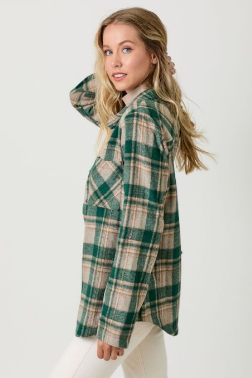 Green Plaid Shacket - Image 3