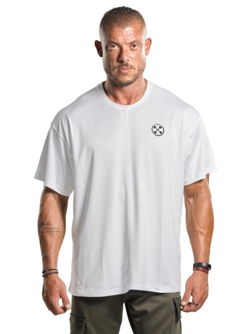 Oversized Bar-Basic T-Shirt [White]