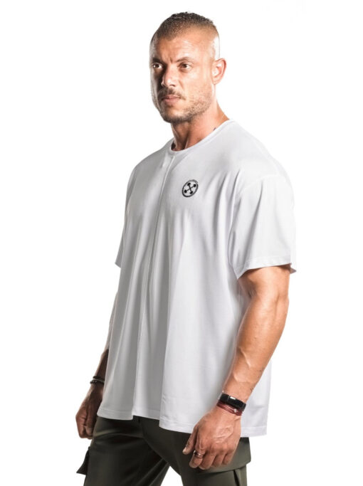 Oversized Bar-Basic T-Shirt [White] - Image 2