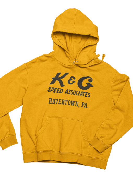 K&G Speed Associates Gold Hoodie Pullover Sweatshirt - Image 2