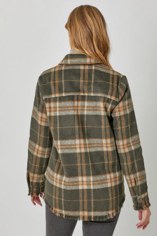 Olive Plaid Flannel - Image 2