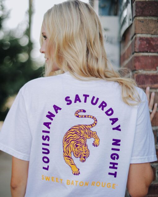 Louisiana Saturday Night Tiger Pocket T-shirt - Image 4