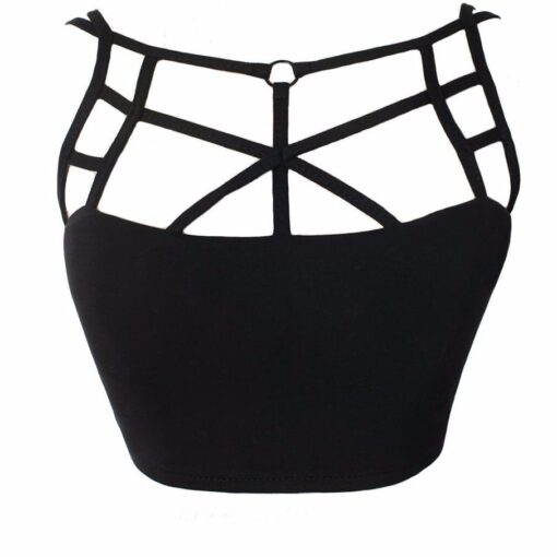 Cut Out Cross Cropped Top