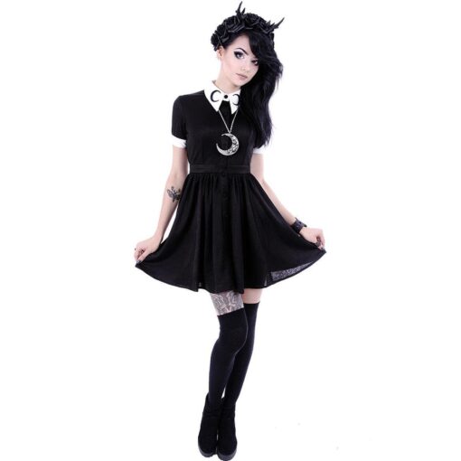 Restyle - MOON DRESS - Black - Image 4