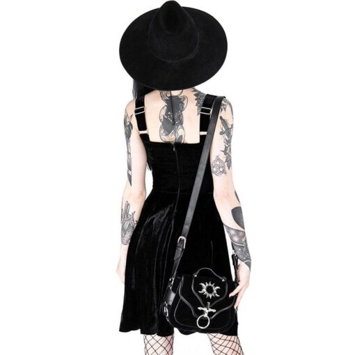 Restyle - TRIPLE GODDESS - Black Velvet Dress - Image 2