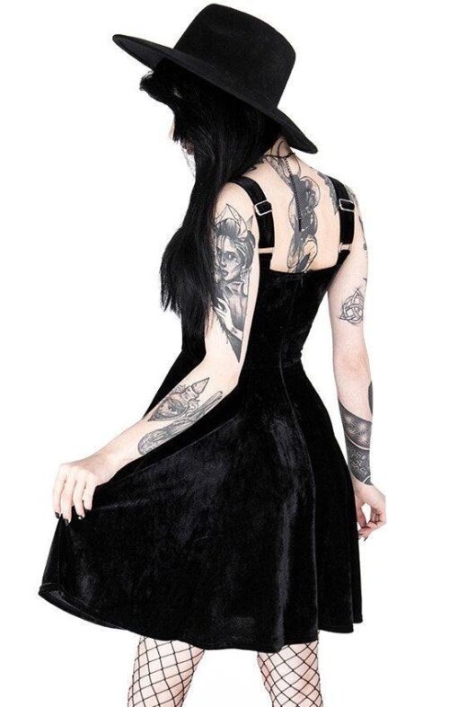 Restyle - TRIPLE GODDESS - Black Velvet Dress - Image 5