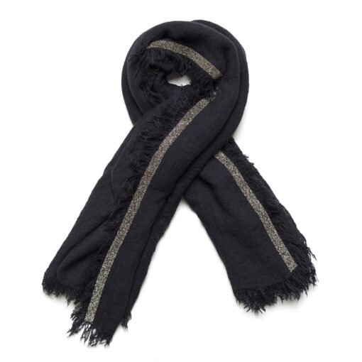 Black Metallic Scarf