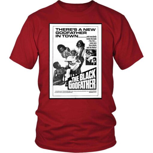 Black Godfather Poster T-Shirt - Image 3